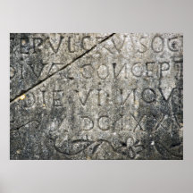 Inscription en pierre, par Sinisa Botas Posters