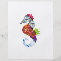 Insecte d'animal familier de patchwork d'hippocamp prospectus customisé