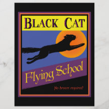 Insecte de Halloween d'école de vol de chat noir Tract