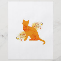 Insecte orange et jaune d'amoureux des chats prospectus personnalisés
