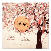 Inséparables - mariage de automne invitations