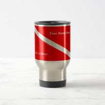 (Insérez votre nom) tasse de voyage de plongeur au