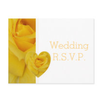 Insertion de carte postale du coeur RSVP de rose j