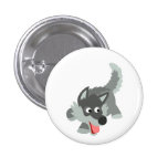 Insigne curieux mignon de bouton de loup de bande  badges publicitaires