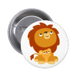Insigne protecteur mignon de lion de papa et de bo badges publicitaires