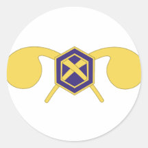 Insignes chimiques de corps d'armée autocollants ronds