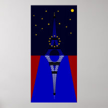 Inspiré par la visite Eiffel et Palai de Chaillot Poster