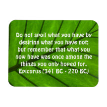 Inspirerend Citaat door Epicurus Magnet Magneten
