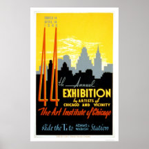 Institut Chicago d'art WPA 1940 Posters