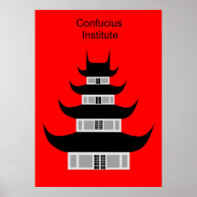Institut de Confucius - temple de Longhua Affiches