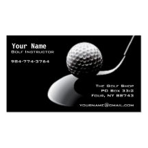 Instruction de golf cartes de visite personnelles