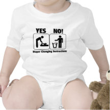 Instructions changeantes de couche-culotte t-shirts