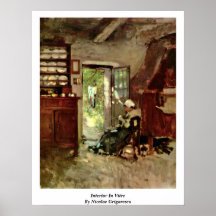 Intérieur dans Vitre par Nicolae Grigorescu Poster