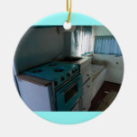 Intérieur de la fibre de verre rv, turquoise ornement