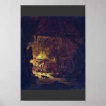 Intérieur d'une ferme par Ostade Isaac Van (meille Posters