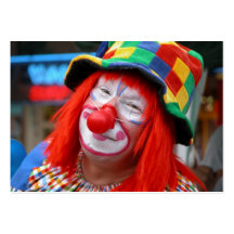 Introduisez le clown carte de visite