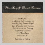 Invi l'épousant noir de paon et blanc élégant pein invitations