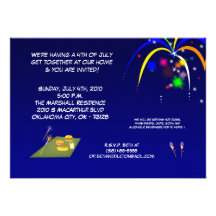 invitation 4 juillet de barbecue de la partie 5x7 
