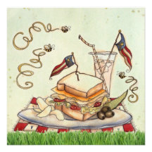 Invitation 4 juillet de pique-nique