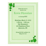Invitation 5x7 d'anniversaire de shamrock du jour 