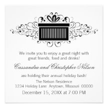 Invitation actuel de Noël de remous de vacances, n