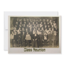 Invitation antique de ~ de photo de classe