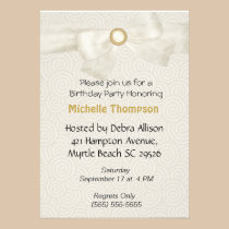 Invitation beige d'anniversaire d'arc invitations