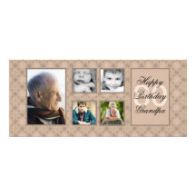 Invitation beige de Multi-Photo de diamants