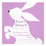 Invitation blanche de brunch de lapin de Pâques