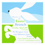 Invitation blanche de brunch de lapin de Pâques