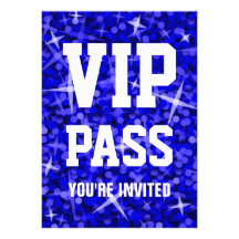 Invitation bleu-foncé de "PASSAGE de VIP" de tape-