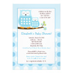 Invitation bleu mignon de point de baby shower des invitations
