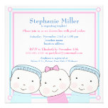 Invitation bleue de baby shower de rose de garçon 