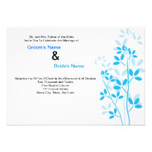 Invitation bleue de pétales