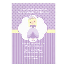 Invitation blonde de fête d'anniversaire de prince
