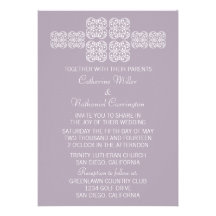 Invitation chic de Bohème lilas de mariage