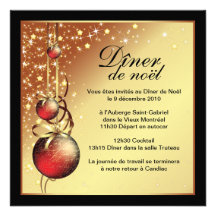 Invitation chique de carte de Noël