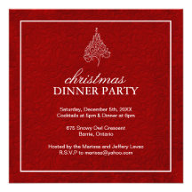 Invitation chique de fête de Noël