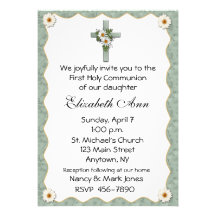 Invitation croisée religieuse de marguerites