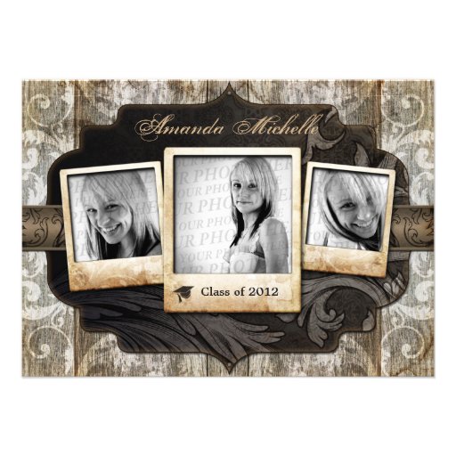 Invitation customisé de faire-part d'obtention du 
