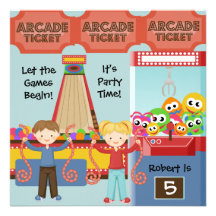 Invitation customisée de fête d'anniversaire d'arc