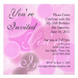 Invitation d'anniversaire dans le rose