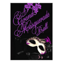 Invitation d'anniversaire de boule de mascarade