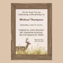 Invitation d'anniversaire de chasseur de cerfs com invitations