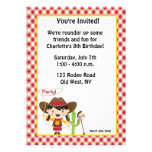 Invitation d'anniversaire de cow-girl