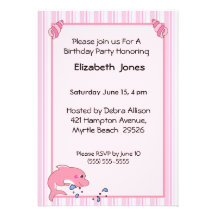 Invitation d'anniversaire de dauphin