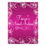Invitation d'anniversaire de flocon de neige de mi