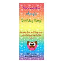 Invitation d'anniversaire de hibou