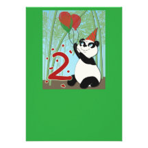 Invitation d'anniversaire de panda deuxième