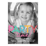 Invitation d'anniversaire de photo de temps de par